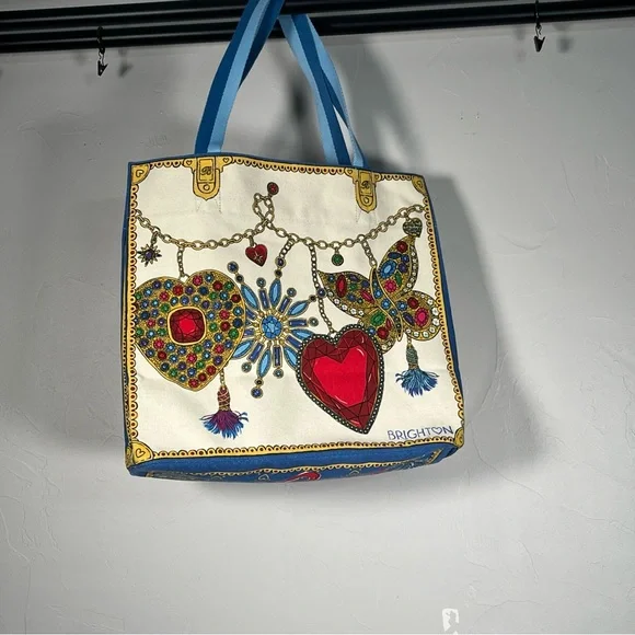 Brighton Glittering Love 2024 Large Canvas Tote Bag - NWT - Picture 13 of 15